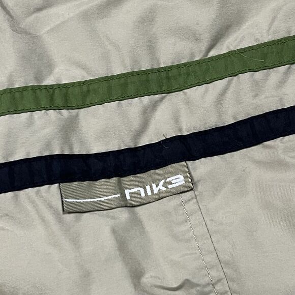 Nike Desert Tan Nylon Windbreaker Vintage 90s Y2K Full Zip Jacket Size XL - Picture 2 of 10